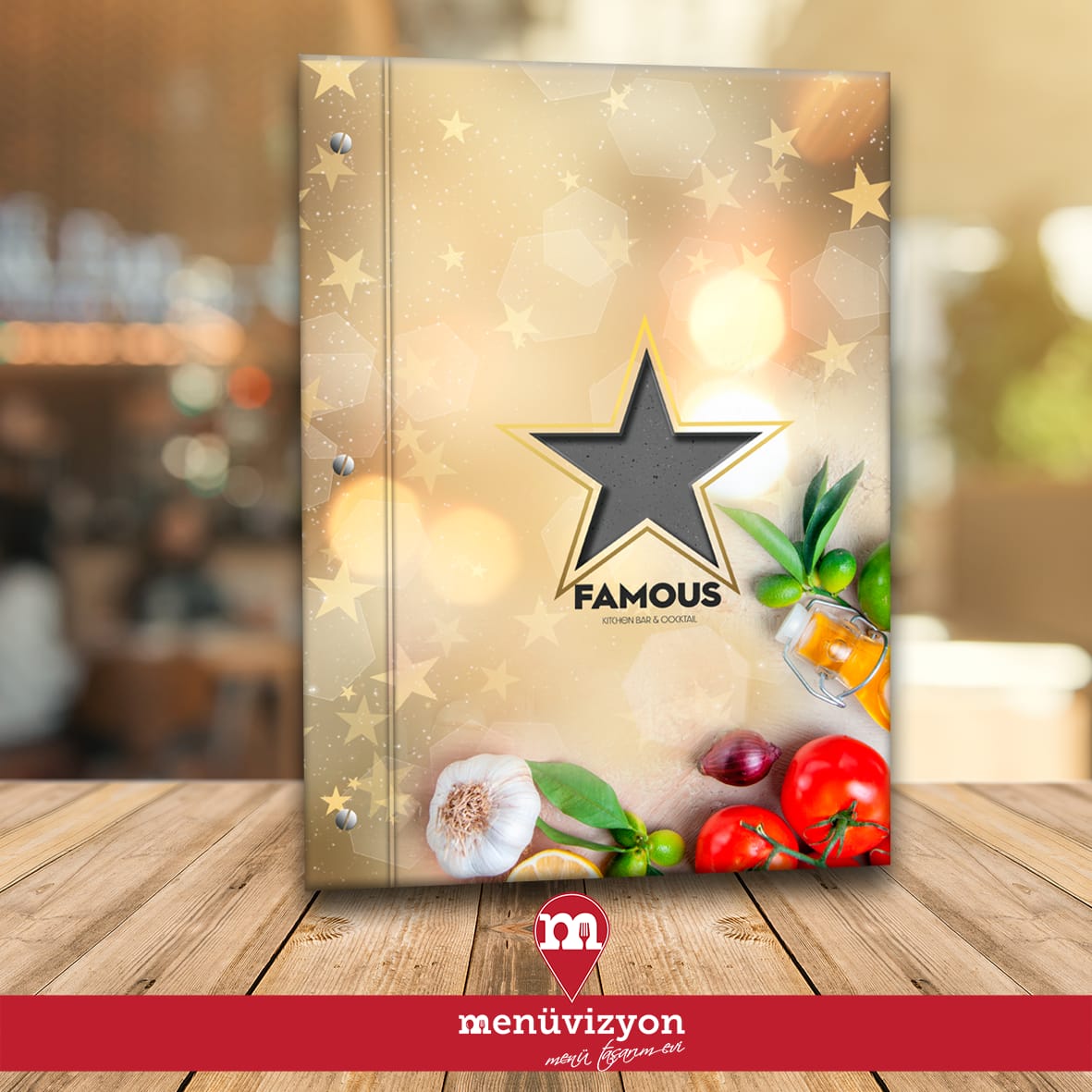 Famous Kitchen - Sert Kapak Menü Tasarımı