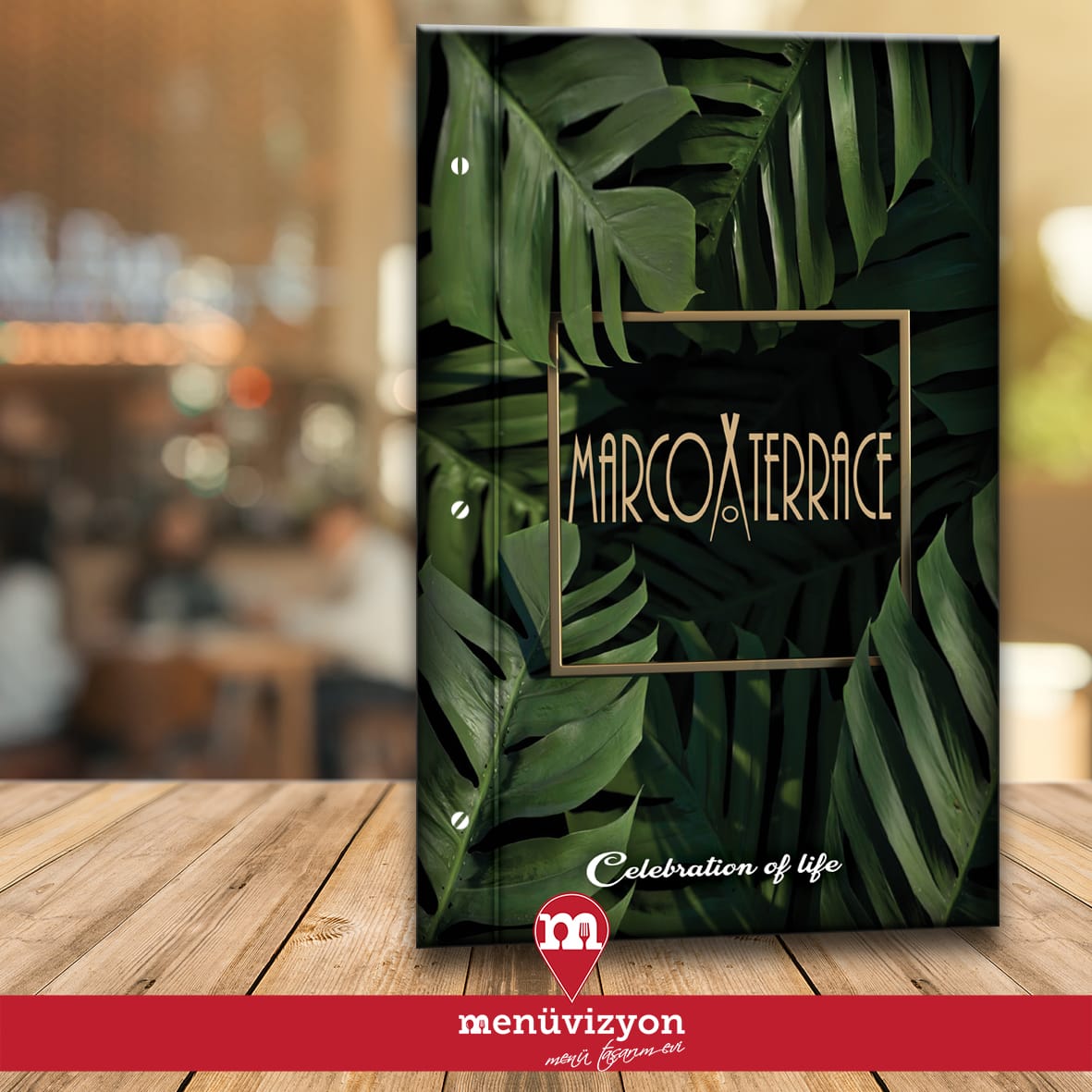 Marco Terrace - Sert Kapak Menü Tasarımı