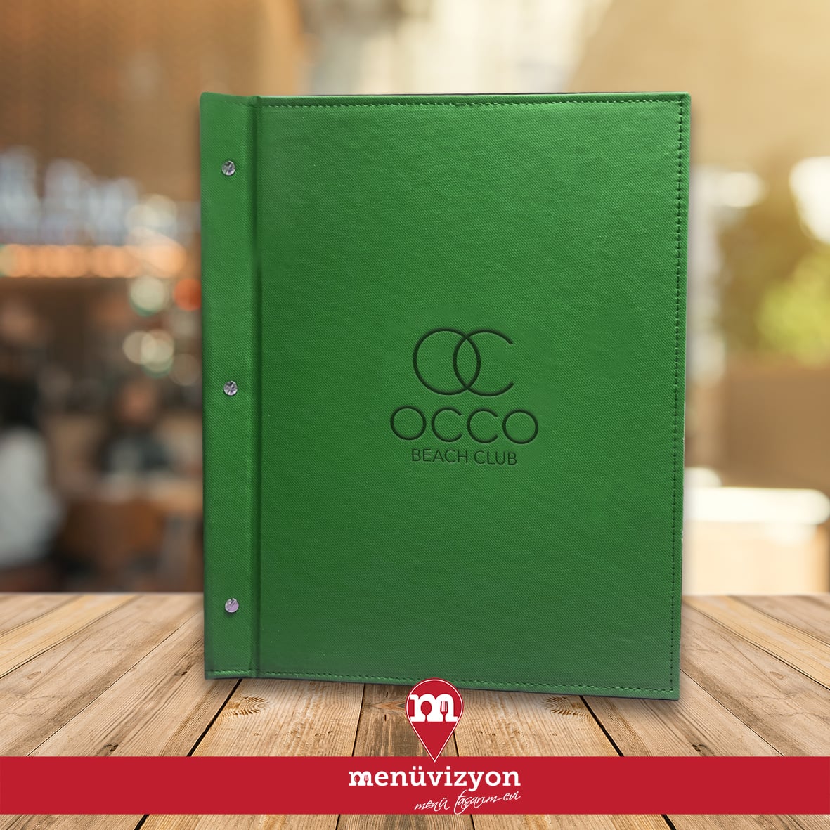 Occo Beach Club - Deri Kapak Menü Tasarımı