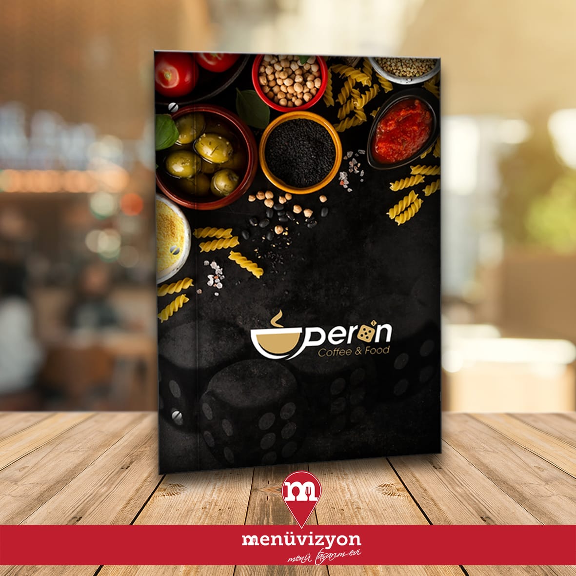 Peron Coffee Food - Sert Kapak Menü Tasarımı
