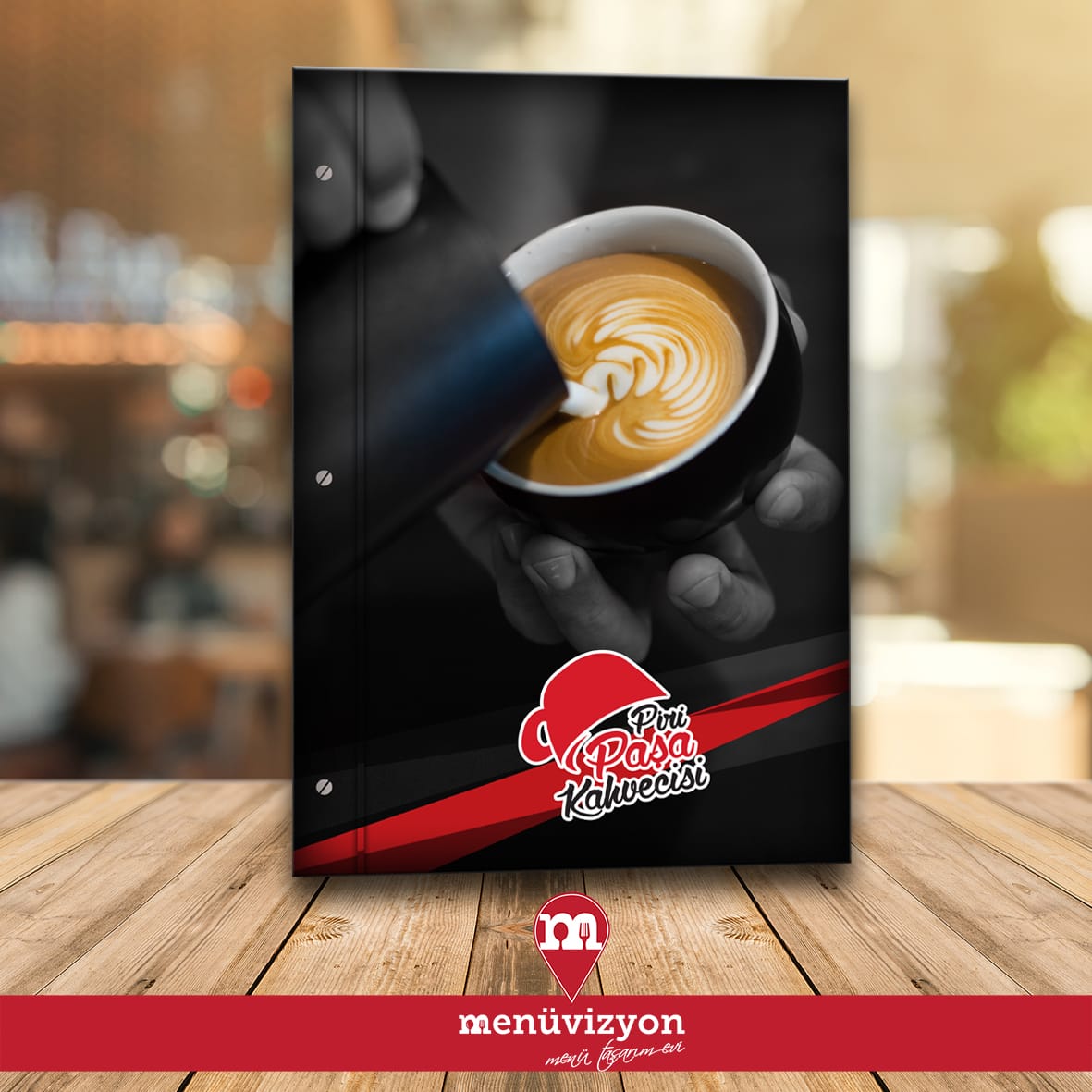 Piri Pasa Kahvecisi - Sert Kapak Menü Tasarımı
