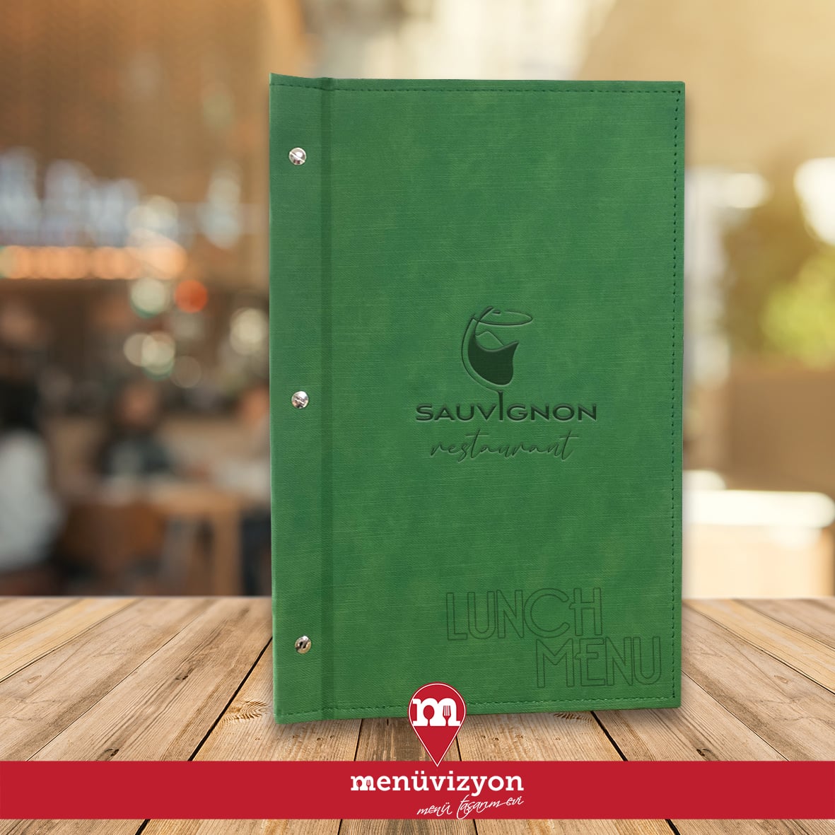 Sauvignon Restaurant - Deri Kapak Menü Tasarımı