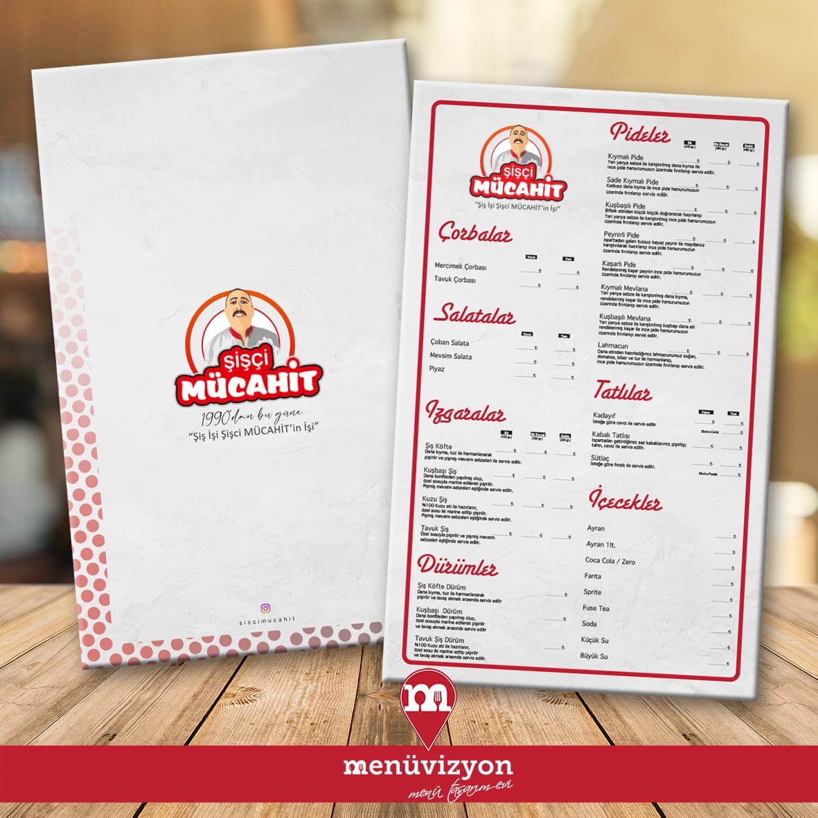Sisci Mucahit 2 - Sert Kapak Menü Tasarımı