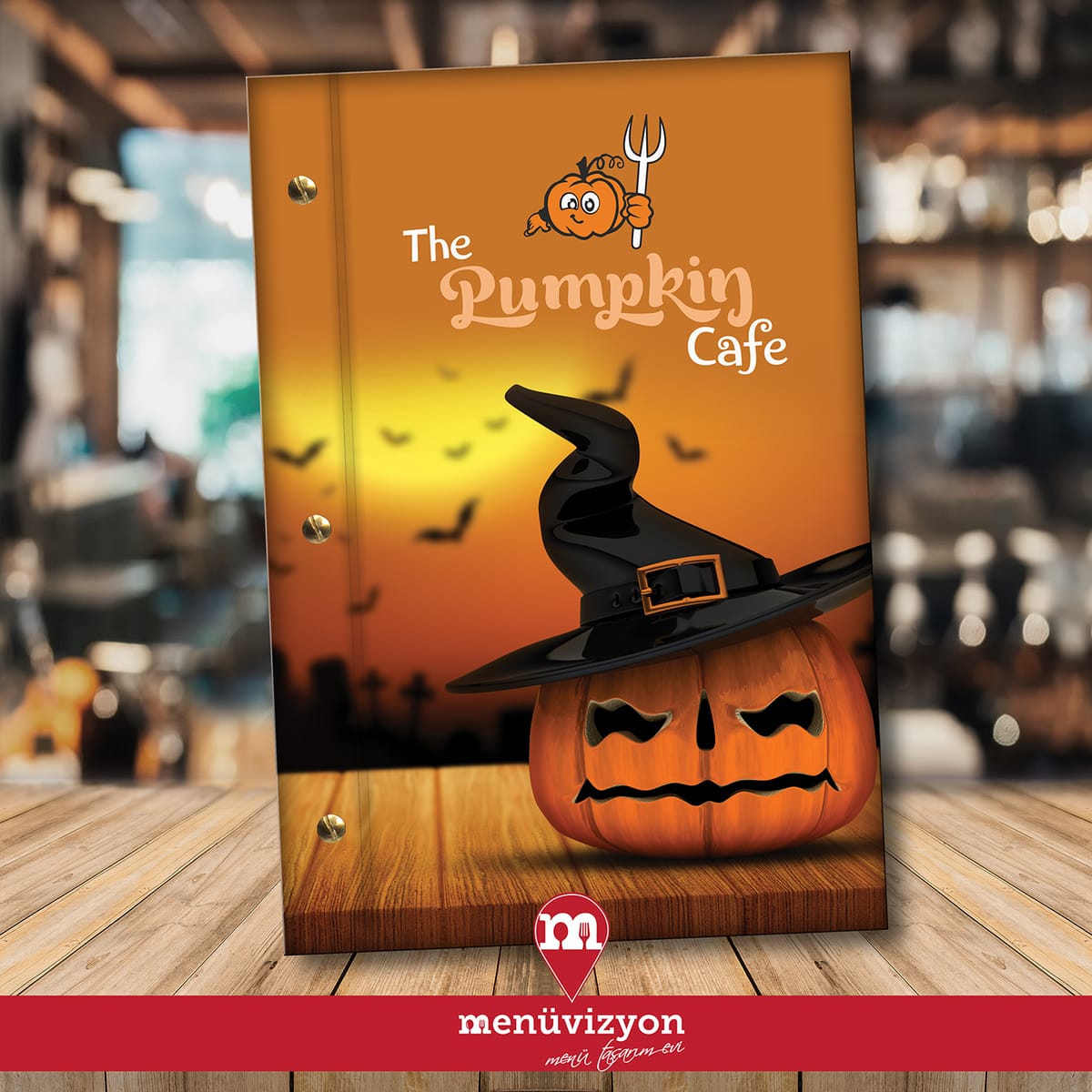 The Pumpkin Cafe - Sert Kapak Menü Tasarımı