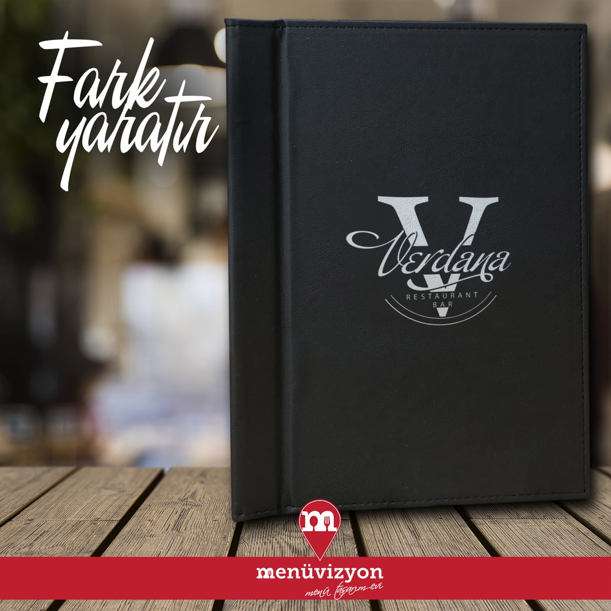 Verdana Restaurant - Deri Kapak Menü Tasarımı