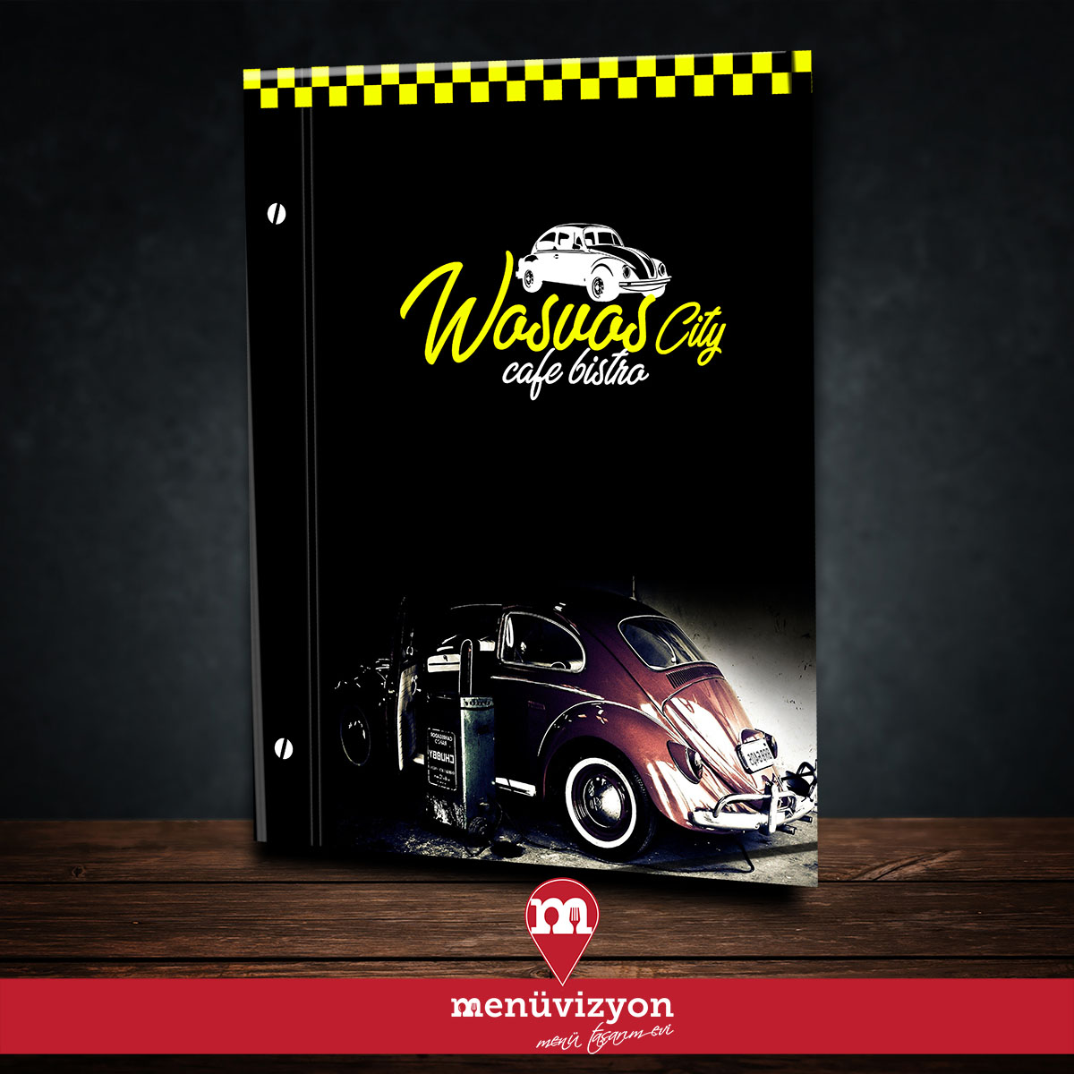 Woswos Cafe Bistro - Sert Kapak Menü Tasarımı