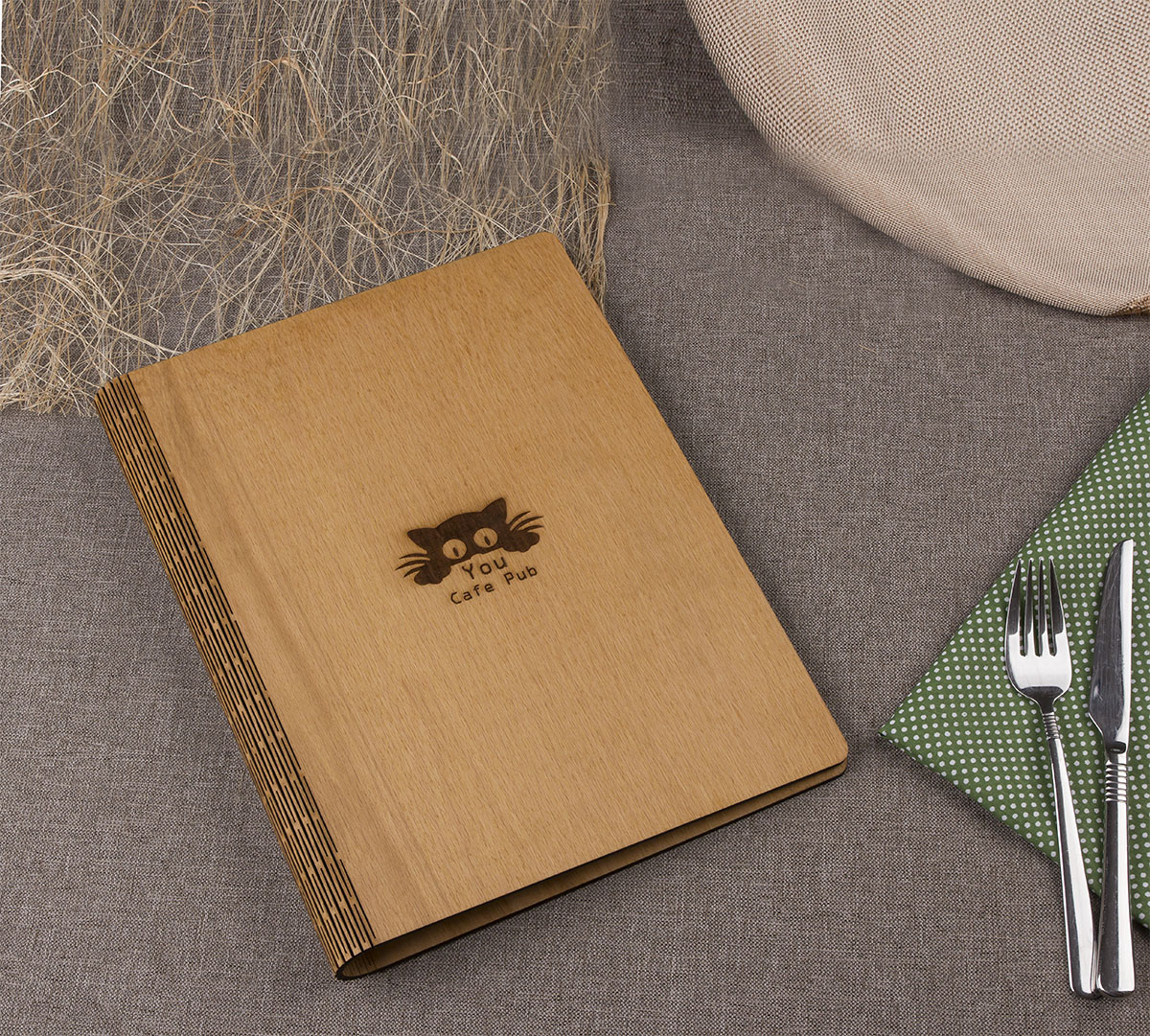 You Cafe Pub - Ahşap Kapak Menü Tasarımı
